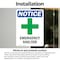 Signmission Emergency Shelter Sign With Symbol, 7 in W x Rectangle, Vinyl Decal OS-2PACK-NS-D-710-V-11896 - alternate 5